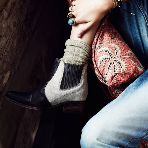 FREEBIRD BY STEVEN LASSO LEOPARD HAIRCALF BOOTIES - Picture 2 of 15